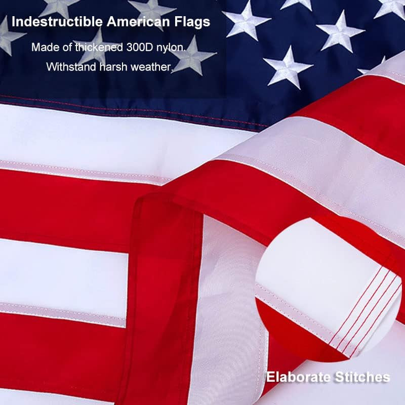 Outdoor use Heavy Duty American Flag | 100% U.S. MADE!!! (3ft x 5ft) MASSIVE
